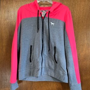Pink zip up hoodie